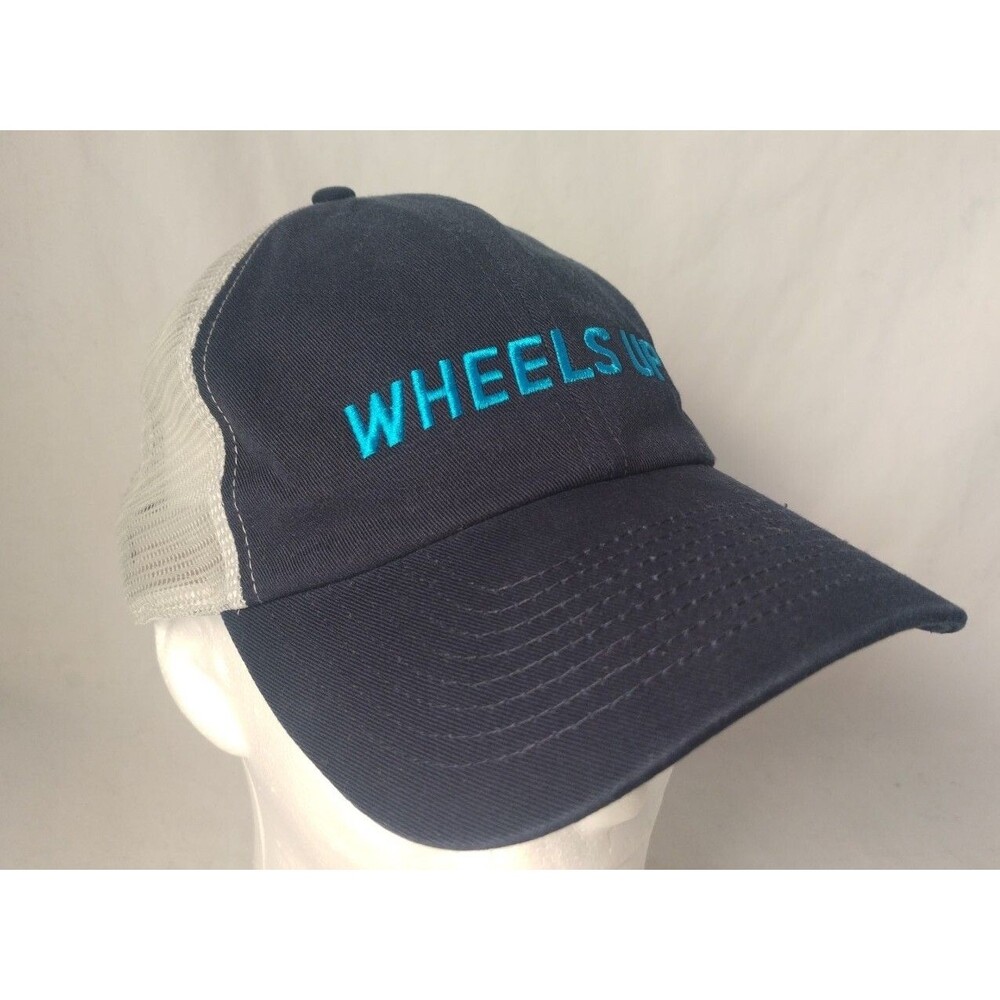 Wheels Up 8760 Private Jet Adjustable Strapback Mesh Back Hat/Cap-EXCELLENT!